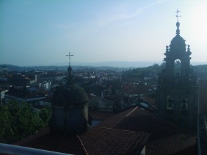 Santiago from the terrace of the School of History and Art, July 7th 2010.